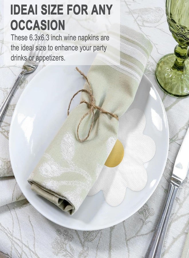 E-ASUM Golden Daisy Cocktail Napkins Disposable Paper Napkins Cute Golden Metallic Foil Dinner Napkin for Powder Room Wedding Holiday Birthday Party Baby Shower Decorative Towels (20PCS) - Image 3